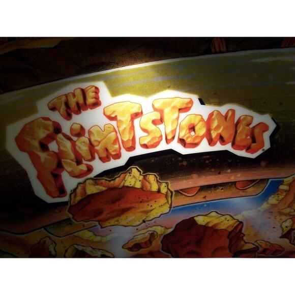 The Flintstones Pinball Machine Translite Game Art Original NOS 1994 - Picture 8 of 10